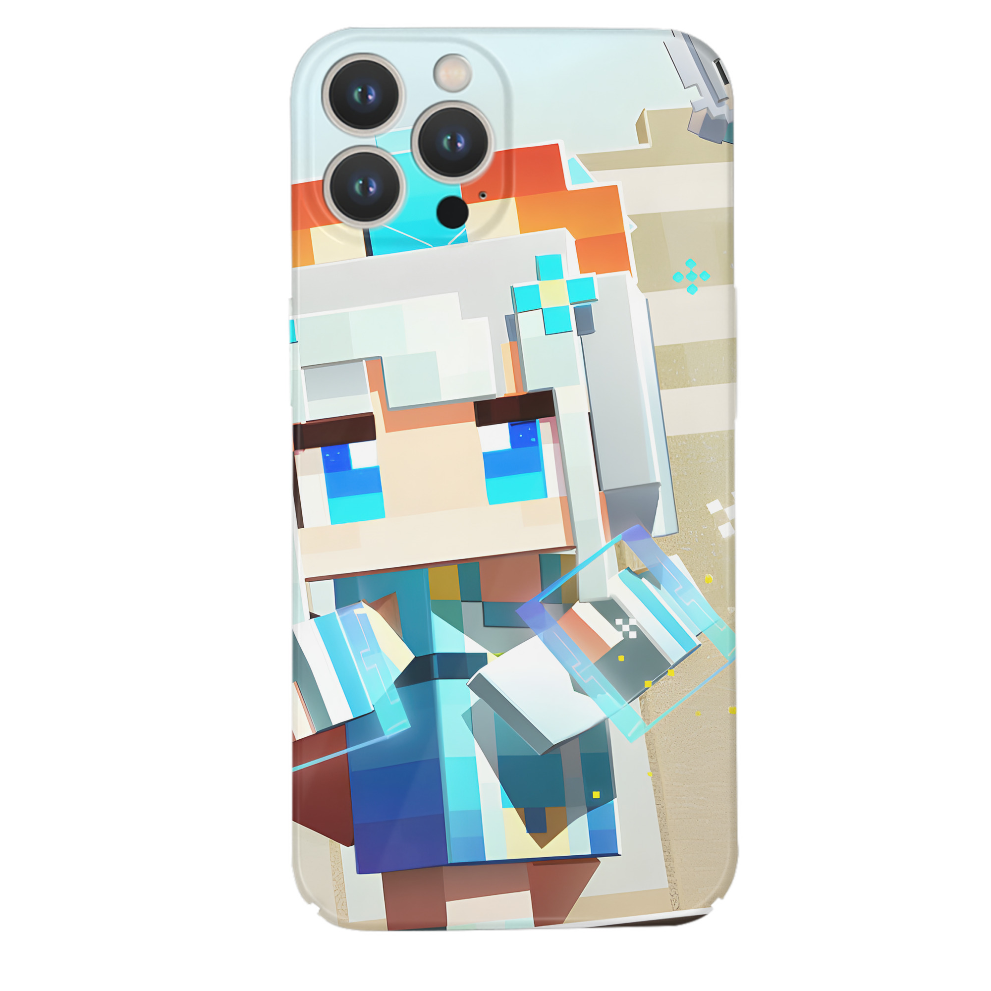 （画像用） マインクラフト ブロックの世界 Minecraft MC Block world 【iPhone 14シリーズ対応】ハードケース